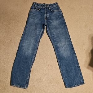 Zara Women's Straight Leg Blue Jeans